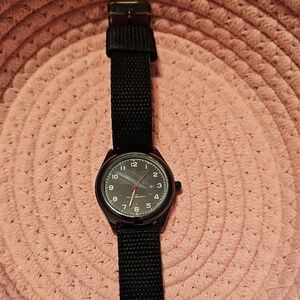 Black Nylon Strap Watch